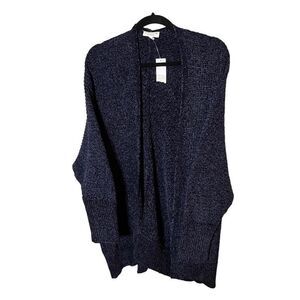 Bobeau Chenile Open Front Cardigan